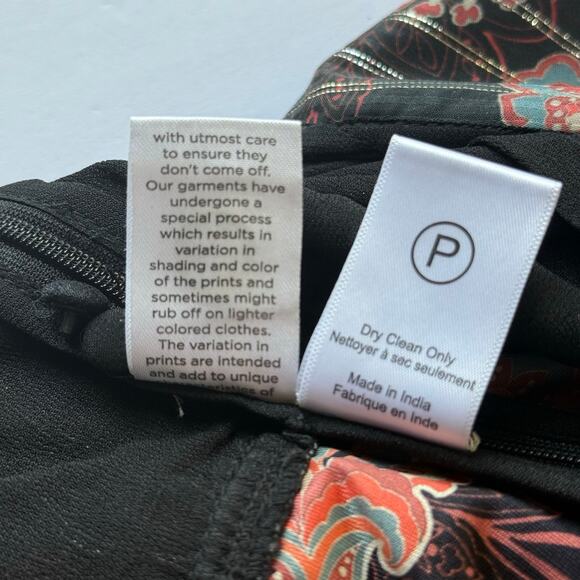 Hemant & Nandita x REVOLVE Zoie Bodysuit Women’s M Black Floral V-Neck black - Picture 13 of 16